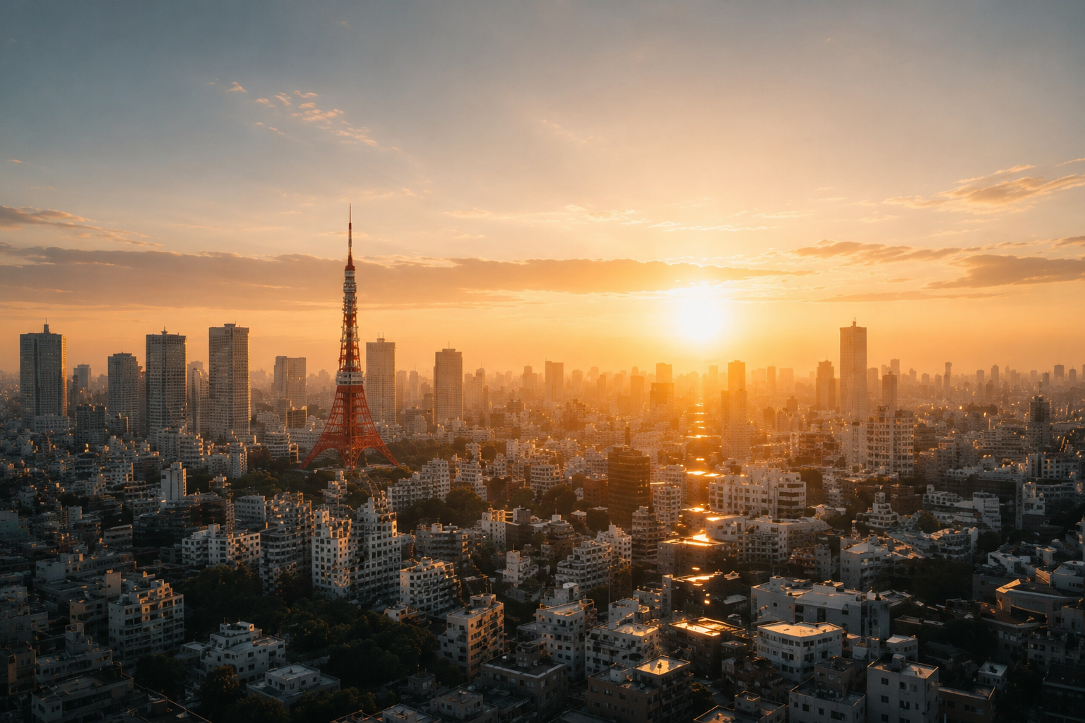 朝の東京